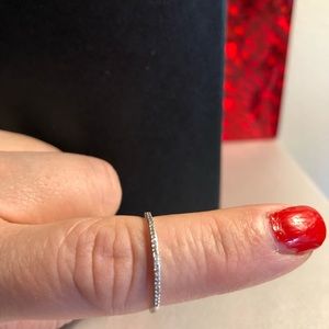 One time only💥Micro Pave Dainty Wedding Band💥 10k white gold🌺